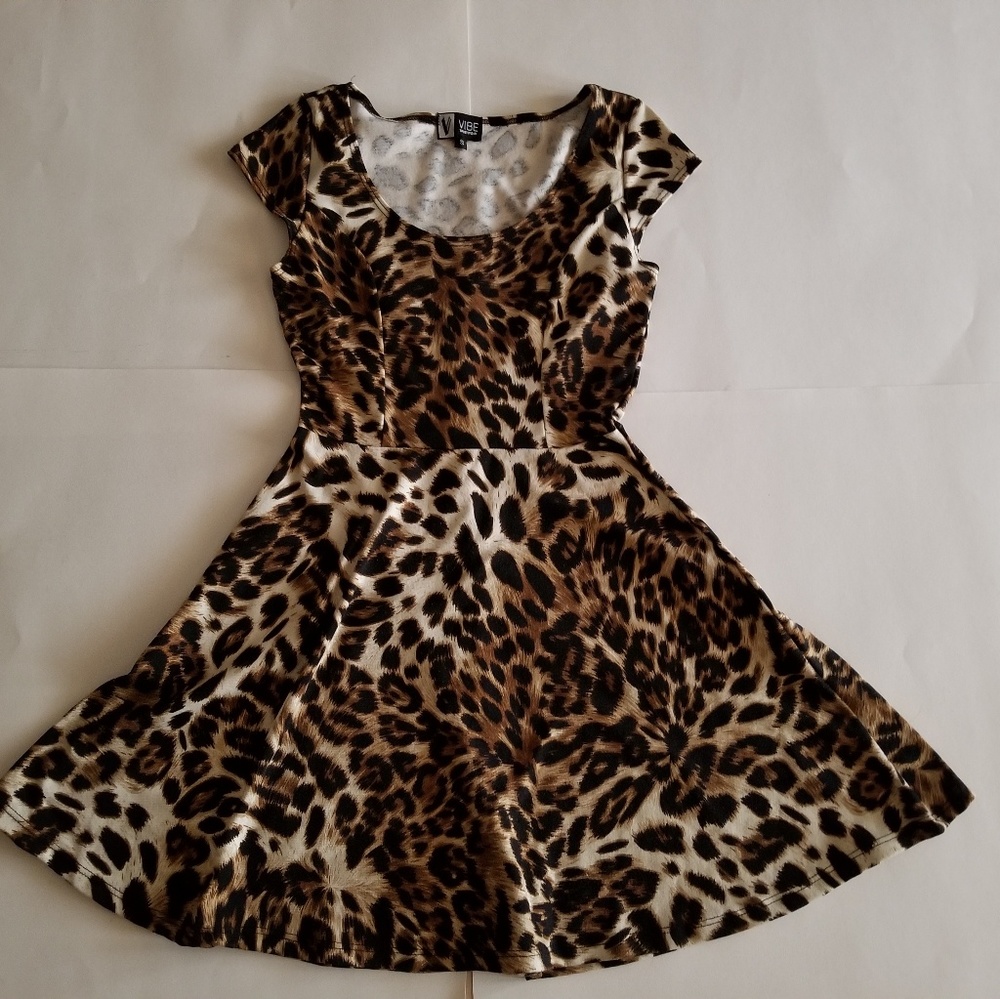 Vibe Sportswear Jaguar Cheetah print Dress Sz S